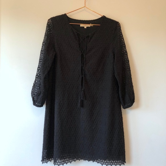 Urban Outfitters Lace up Black Dress - Picture 1 of 4